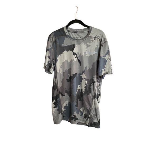 Nike pro men’s hypercool fitted camo, print T-shirt size medium - Picture 2 of 4